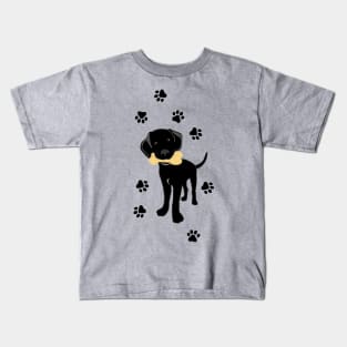 Cute Black Lab Puppy Kids T-Shirt